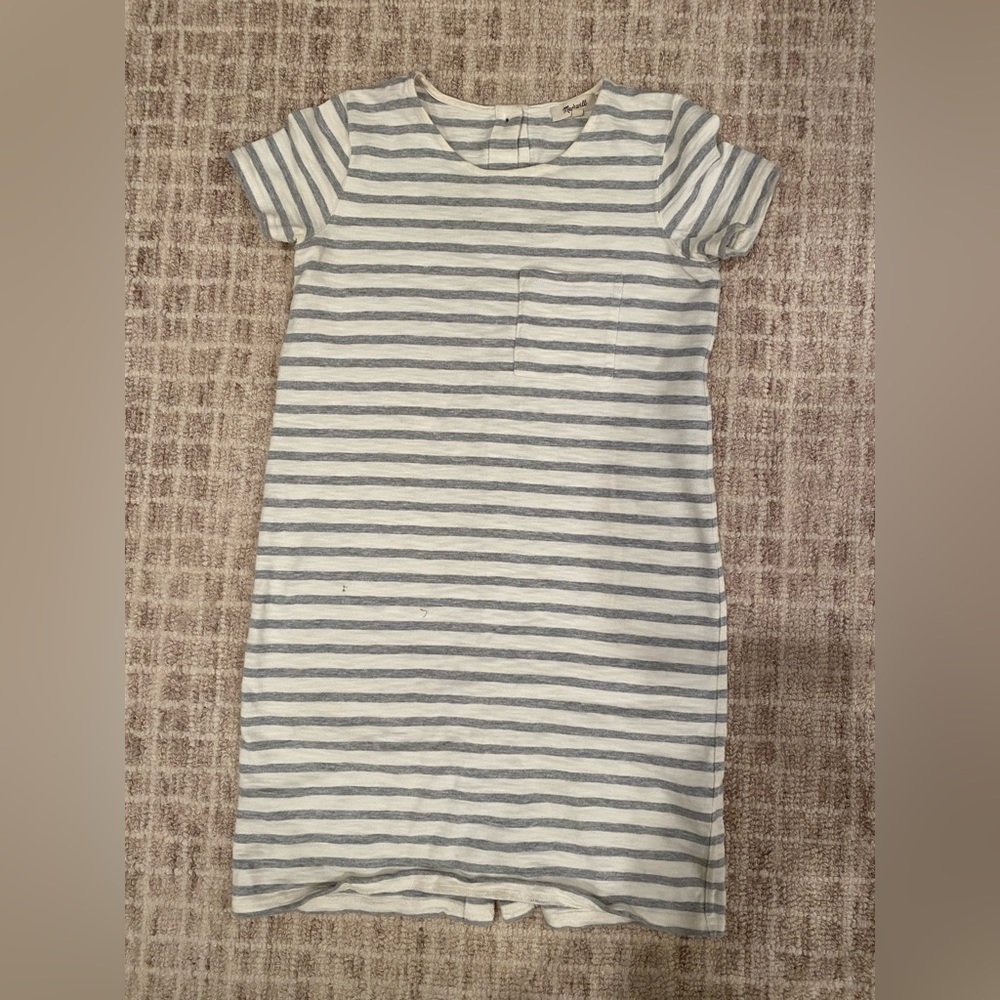 Grey and White Stripe Dress